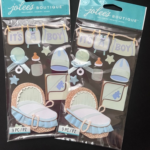 Set of 2: Jolees Boutique Baby Boy Stickers - New - Picture 1 of 2
